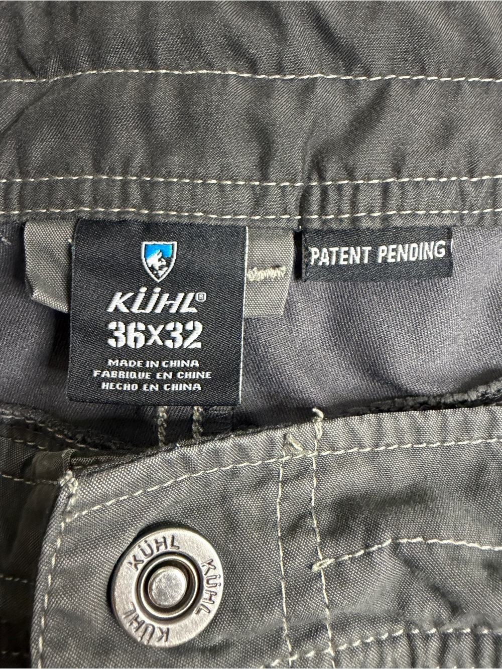 Kuhl Mens Radikl Gray Casual Utility Hiking Pants 36x32 - Picture 4 of 9